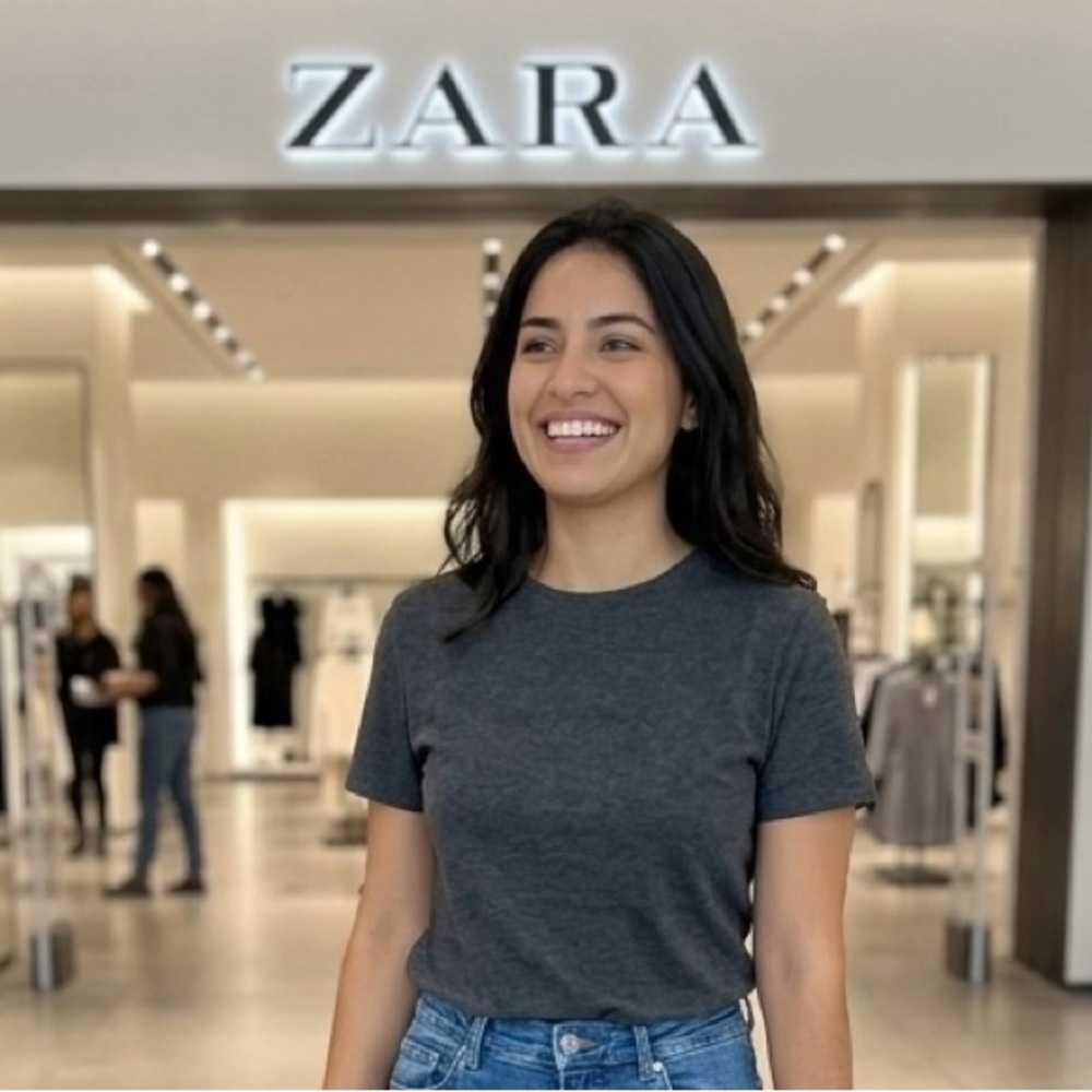 Zara Women's Charcoal Short Sleeve Tee